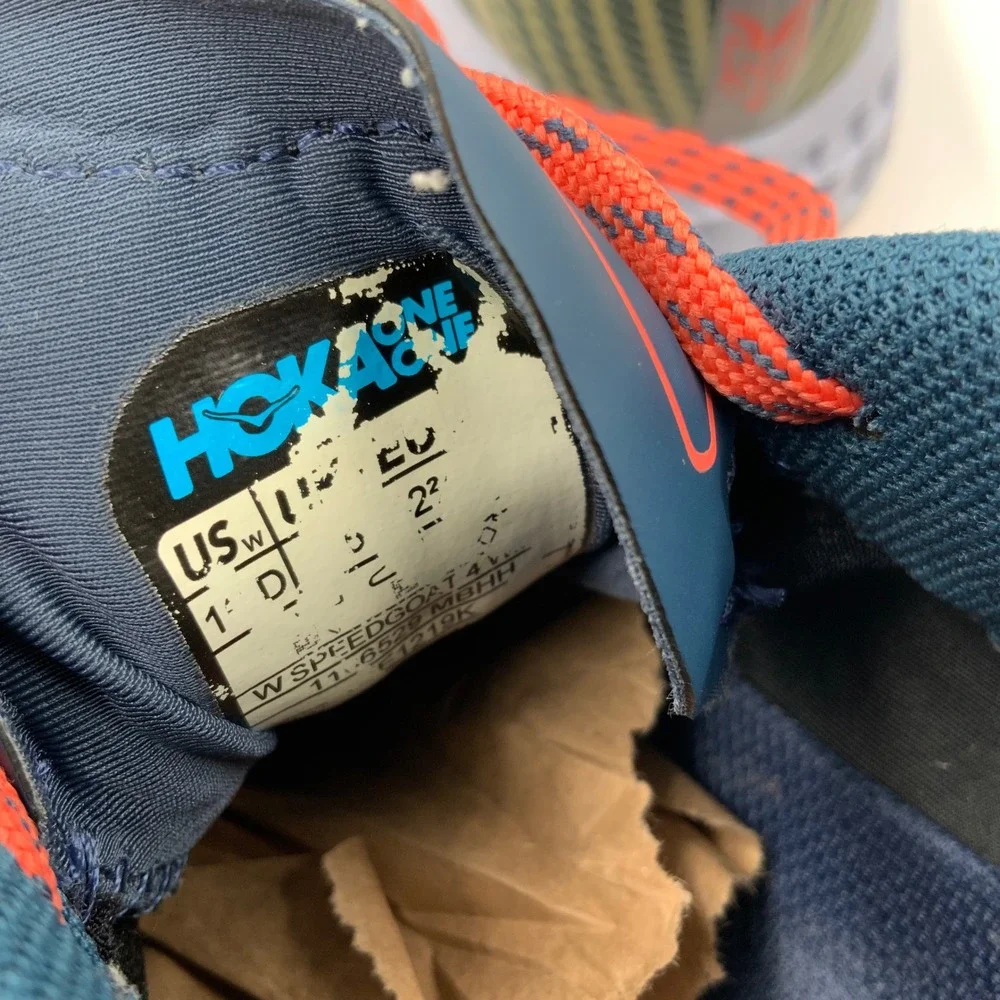 Hoka One One Speedgoat 4 Trail Running Shoes Navy Grey Coral Women Low Top